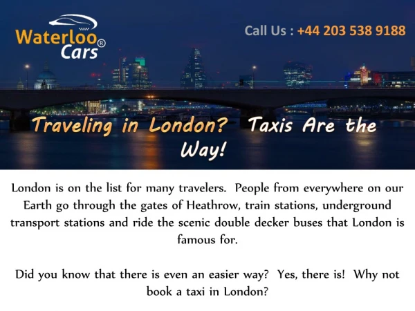 Traveling in London?