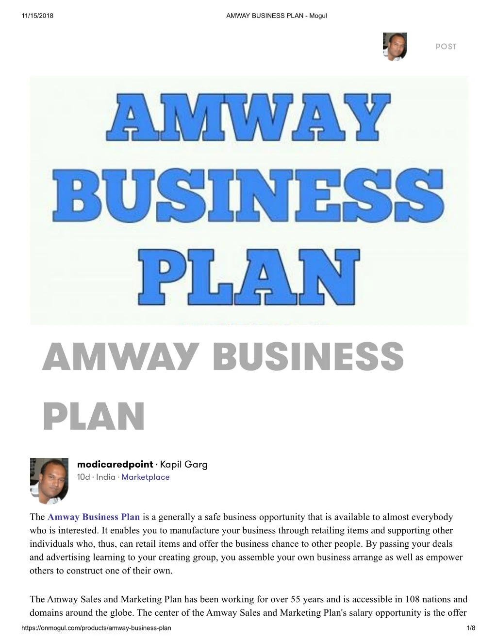 amway business plan powerpoint presentation