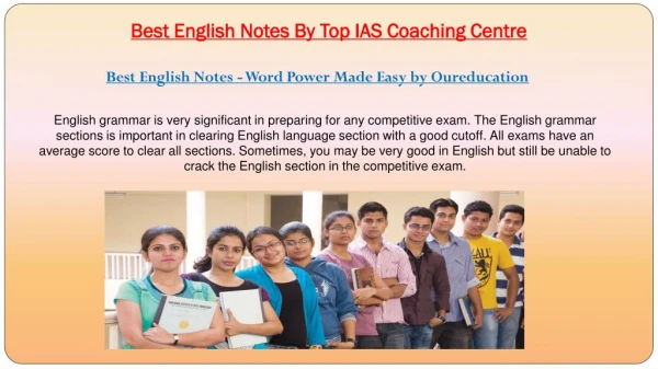Best English Notes - Word Power Made Easy by Oureducation