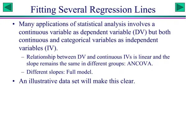 Fitting Several Regression Lines