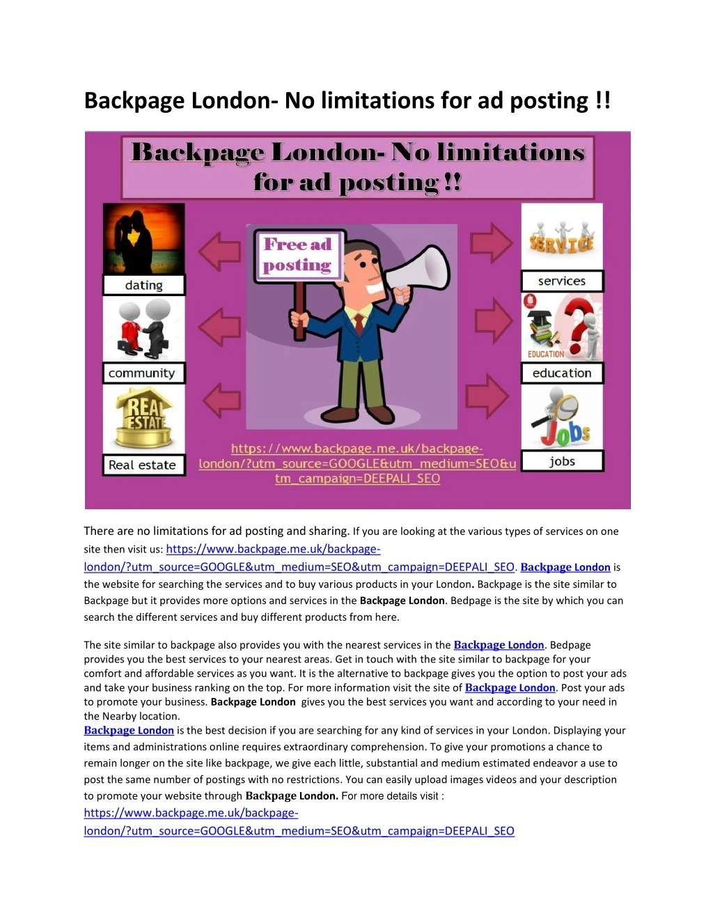 backpage london no limitations for ad posting