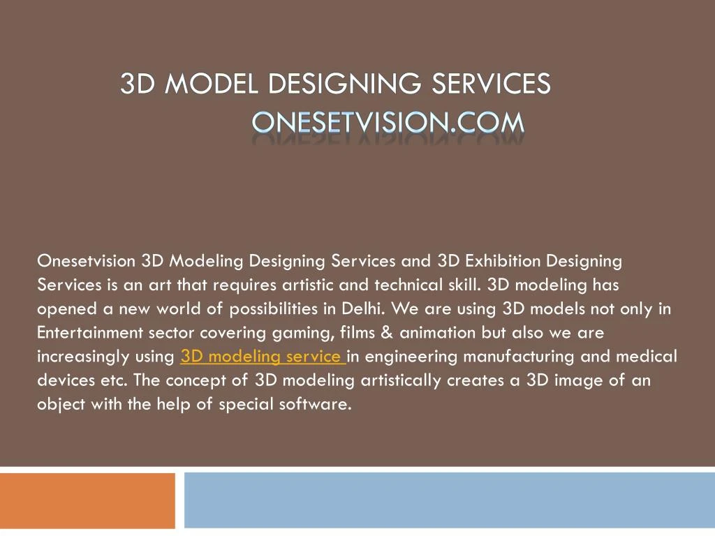 3d model designing services onesetvision com