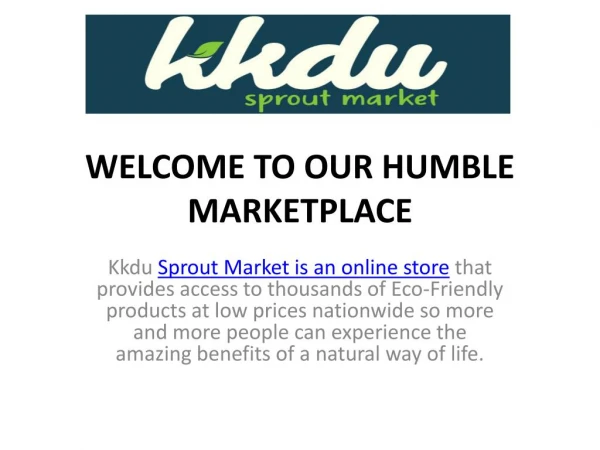 Kkdu Sprouts market