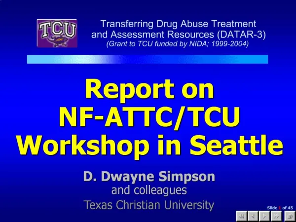 Report on NF-ATTC