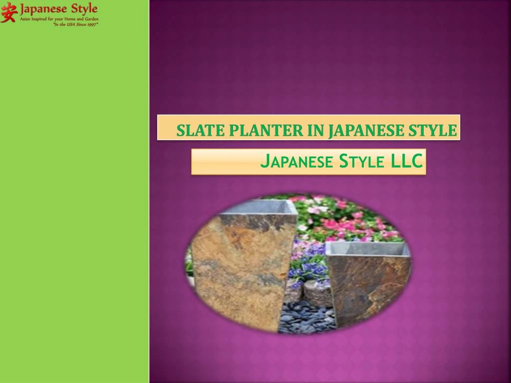 slate planter in japanese style