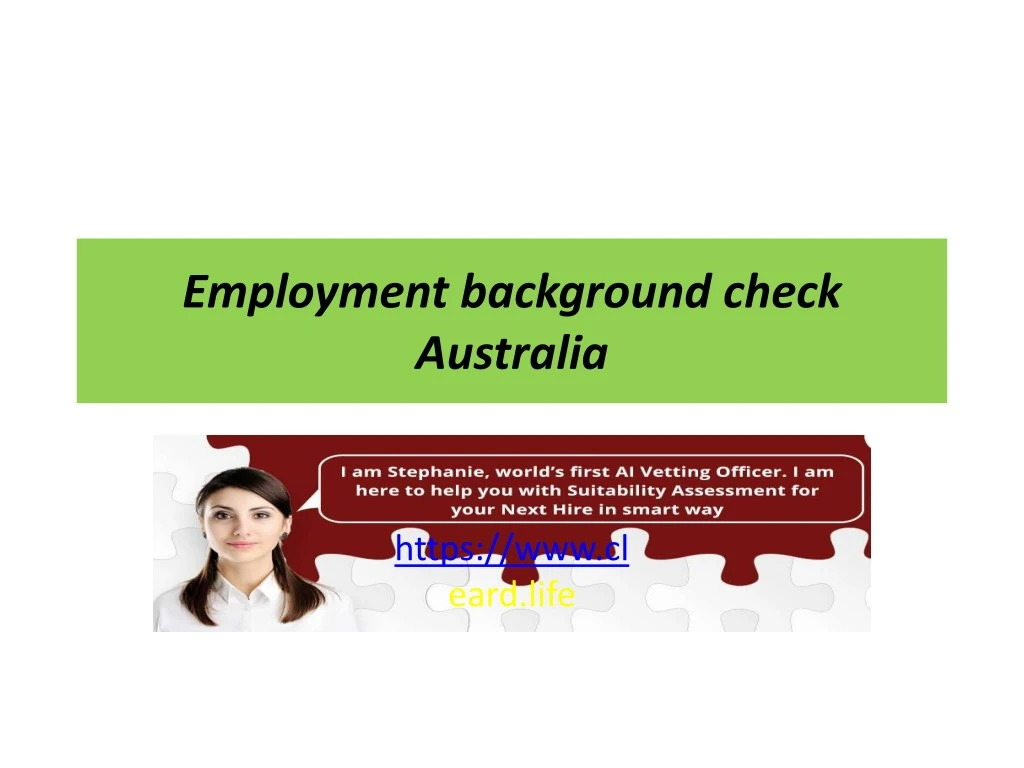 employment background check australia