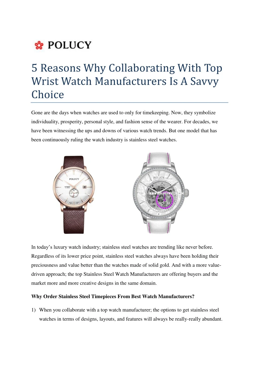5 reasons why collaborating with top wrist watch