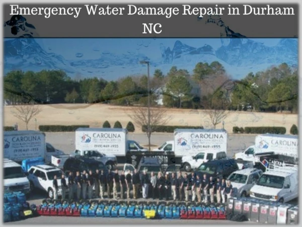 Emergency Water Damage Repair in Durham NC