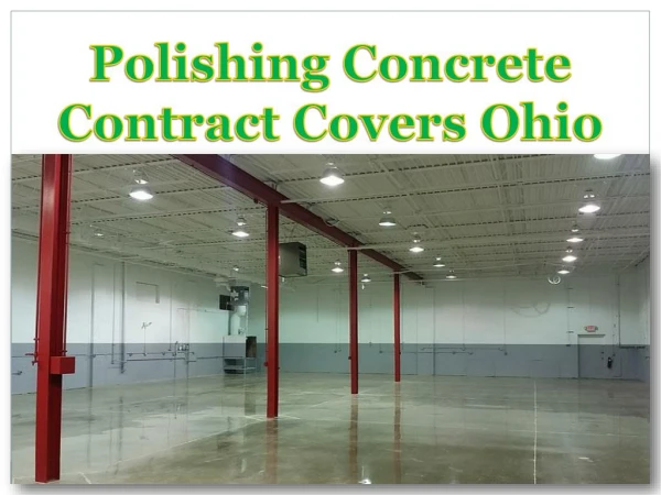 Polishing Concrete Contract Covers Ohio