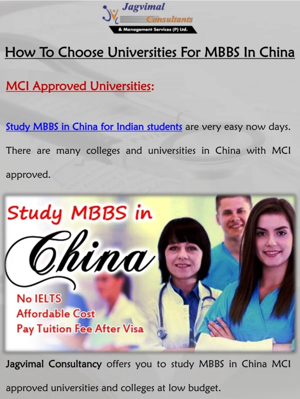 How To Choose Universities For MBBS In China