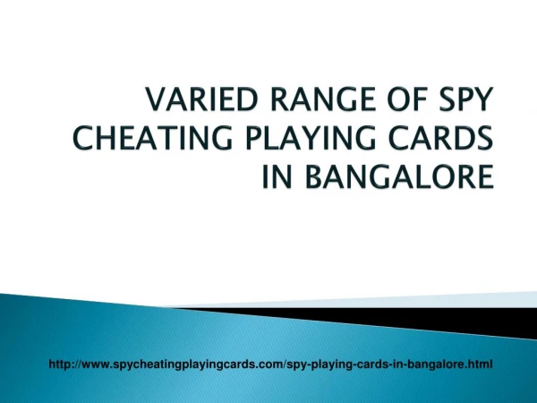 Be the Performer of Card Tricks with Spy Cheating Playing Cards in Bangalore