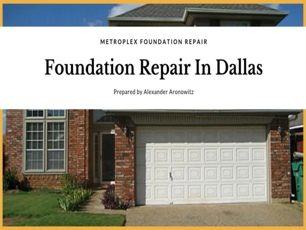 Foundation Repair In Dallas