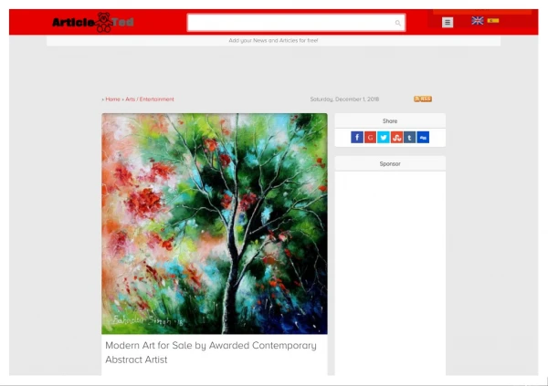 Modern Art for Sale by Awarded Contemporary Abstract Artist