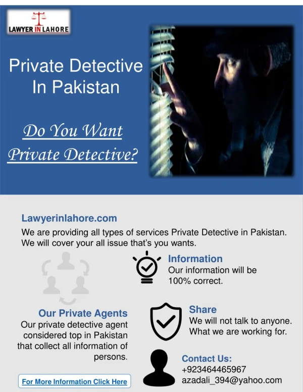 Private Detective In Pakistan