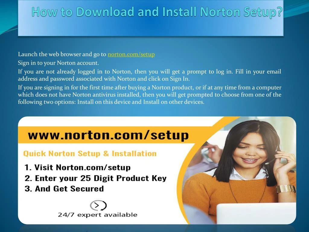 how to download and install norton setup