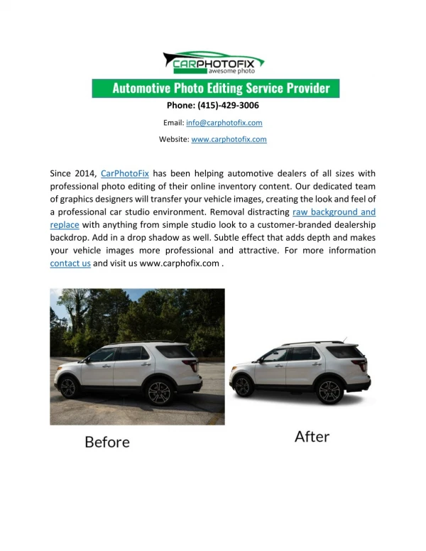 Car Photo Fix | Vehicle Background Replacement | Automotive Photo Editing