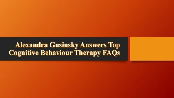Answers Top Cognitive Behaviour Therapy FAQs
