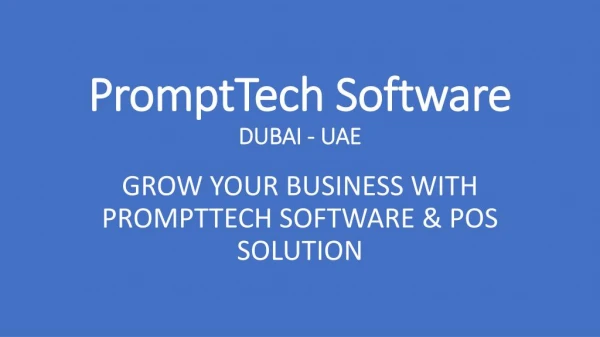 PromptTech POS Software DUBAI UAE - GCC VAT Enabled