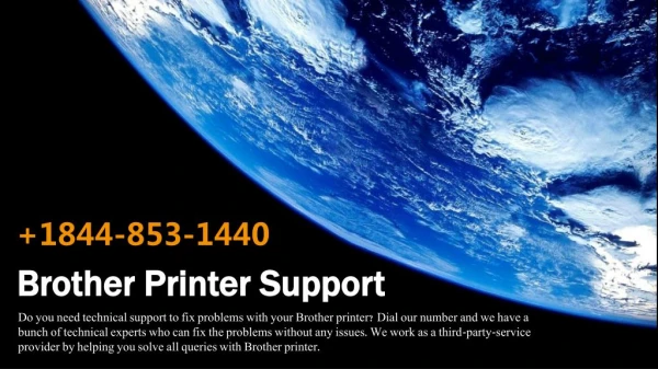Brother Printer Technical Support Number 1844-853-1440
