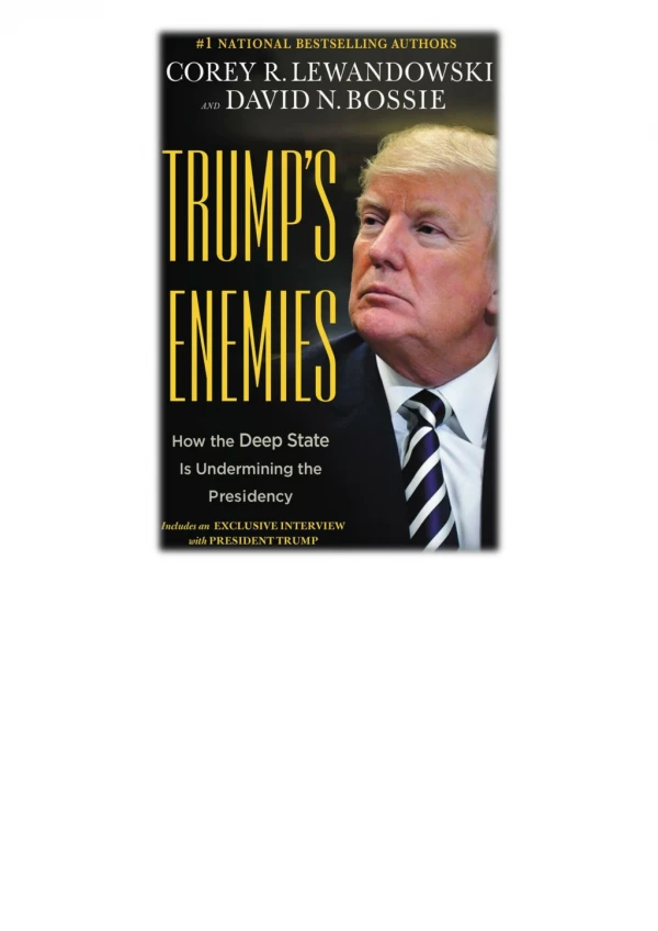 [PDF] Trump's Enemies By Corey R. Lewandowski & David N. Bossie Free Download