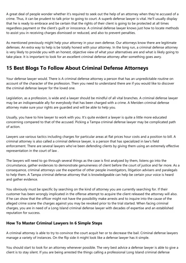 5 Laws That'll Help The Criminal Attorney Industry