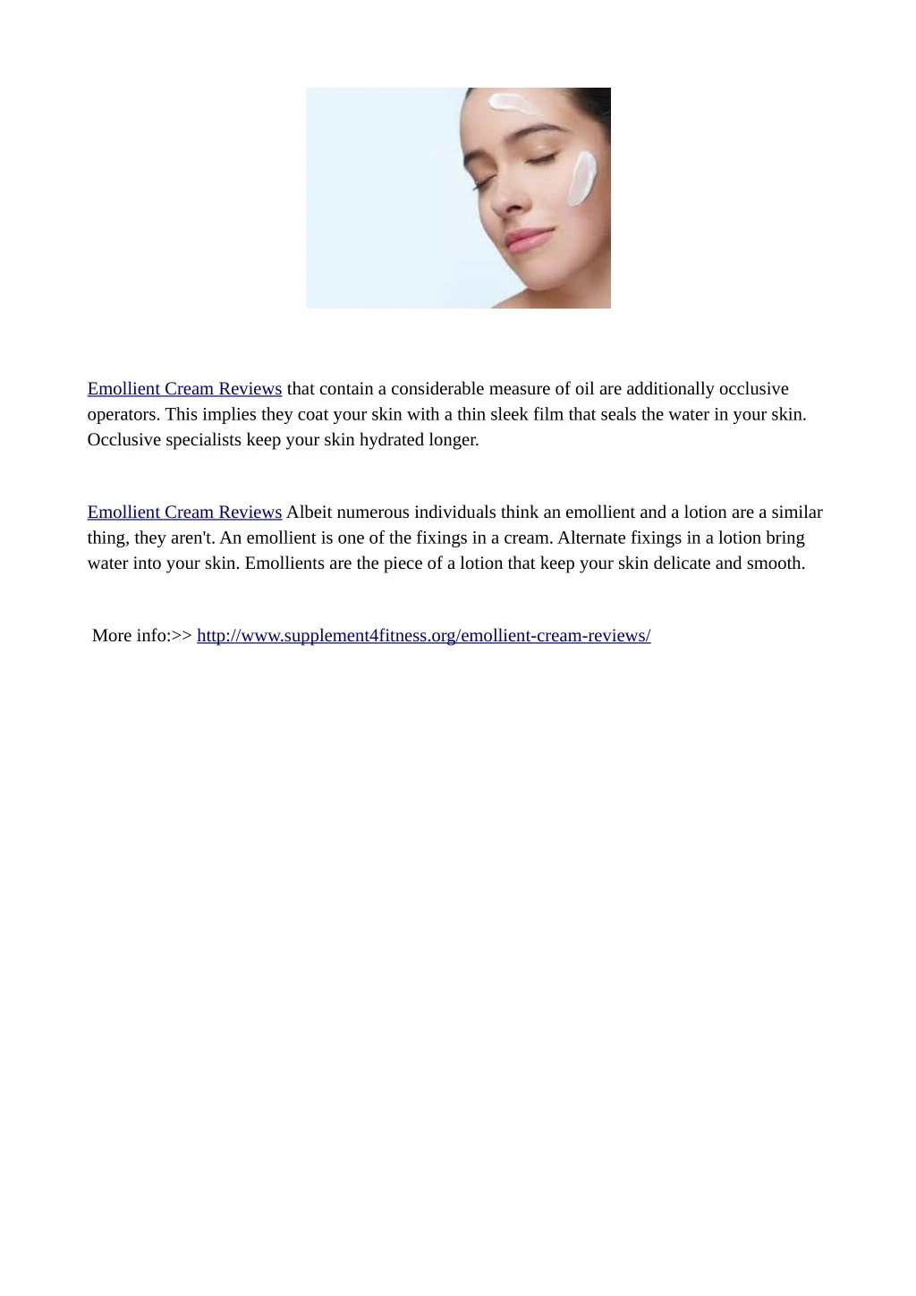 emollient cream reviews that contain