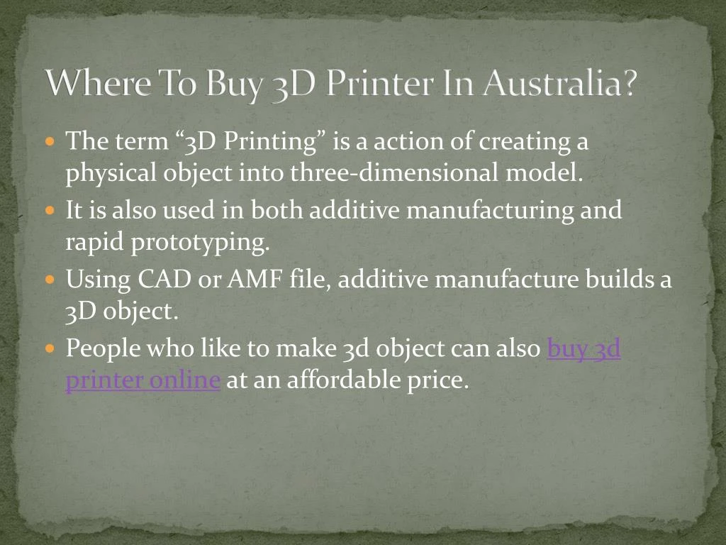 where to buy 3d printer in australia