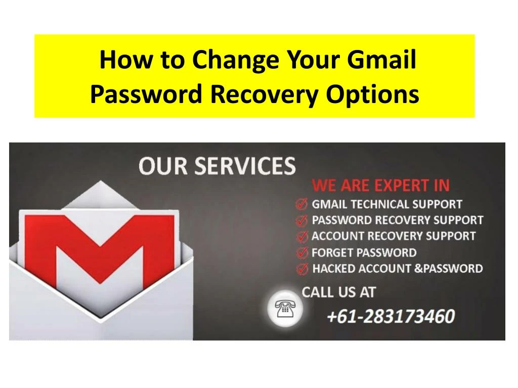 how to change your gmail password recovery options