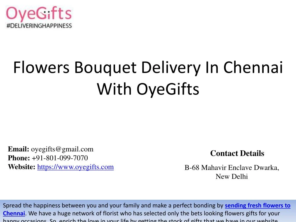 flowers bouquet delivery in chennai with oyegifts