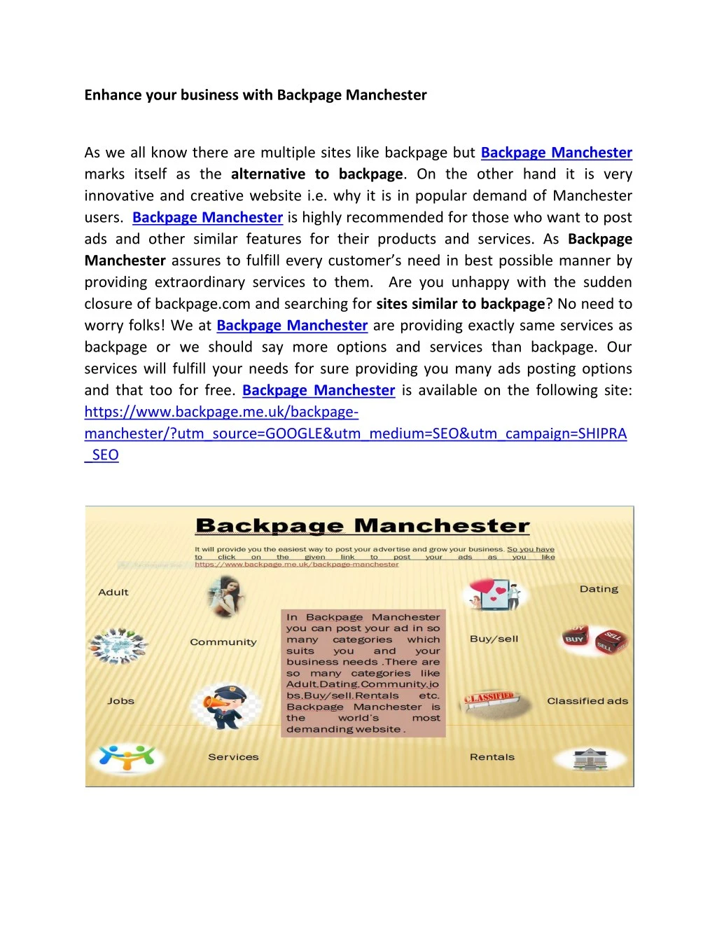 enhance your business with backpage manchester