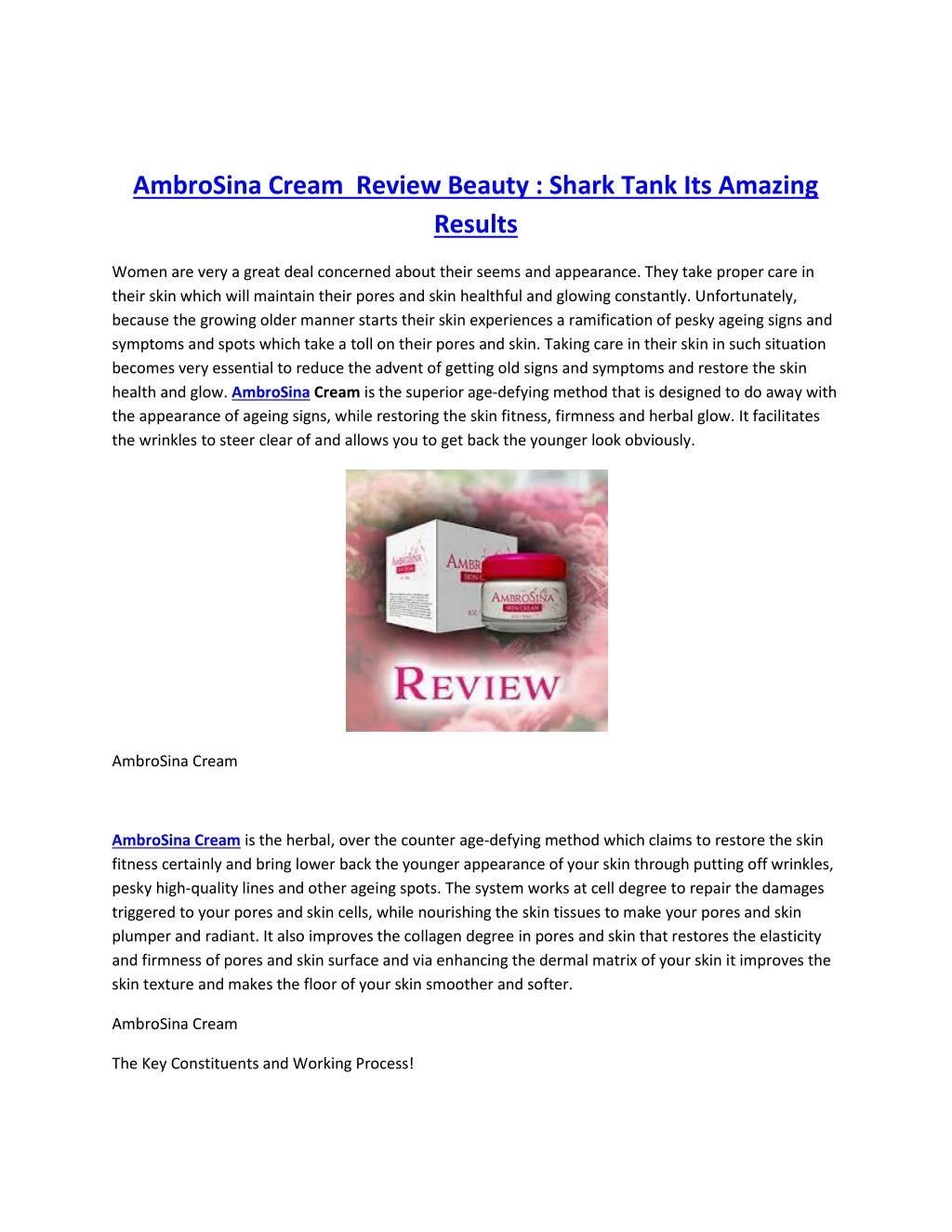 ambrosina cream review beauty shark tank