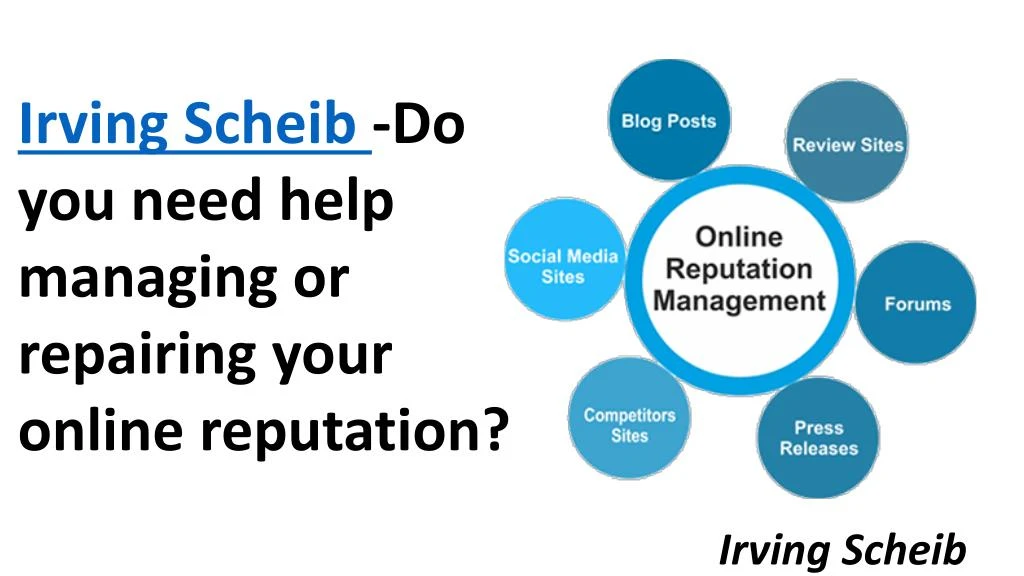 irving scheib do you need help managing