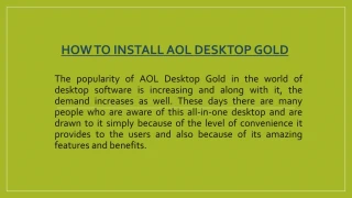 Install AOL Desktop Gold - slide 1