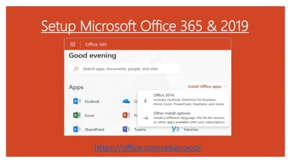 Setup Microsoft Office 365 and 2019
