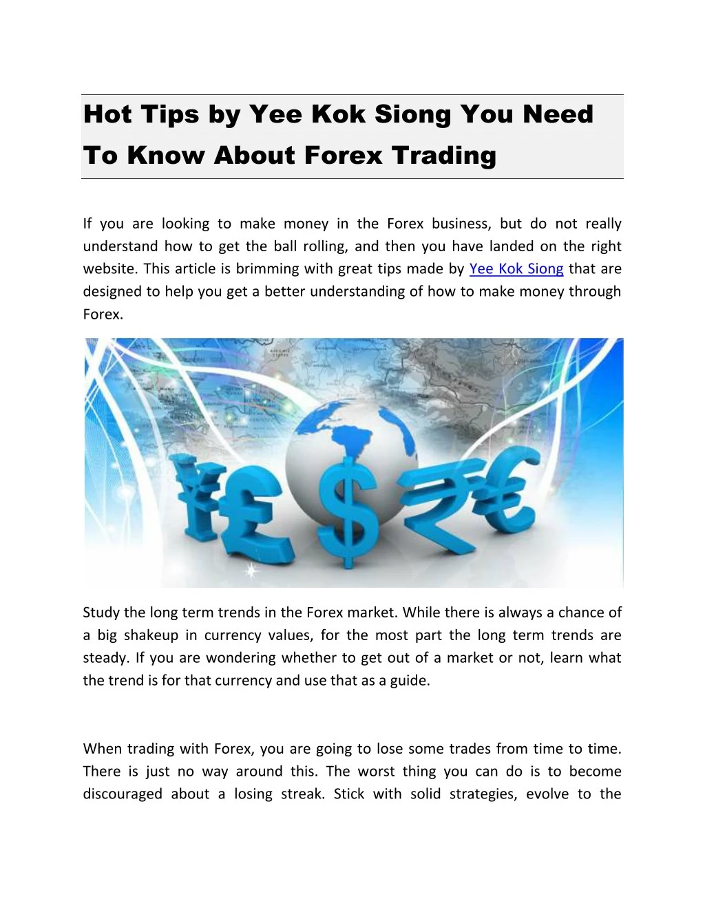 hot tips by yee kok siong you need to know about