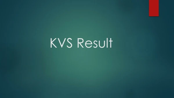 KVS Result 2018-19 | Download KVS Teacher Exam Result For Written Examination
