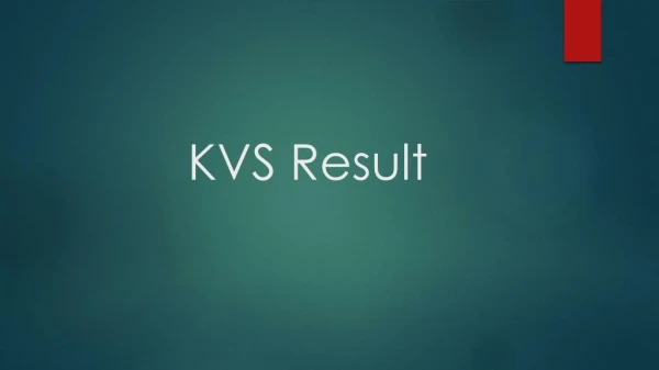 KVS Result 2018-19 | Download KVS Teacher Exam Result For Written Examination