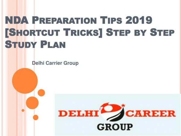 NDA Preparation Tips 2019