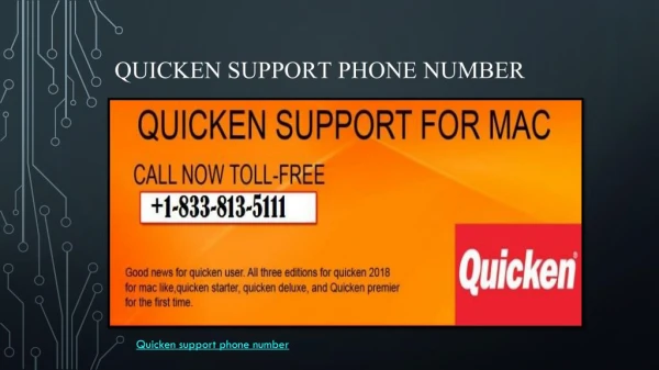 Quicken support phone number 1-833-813-5111