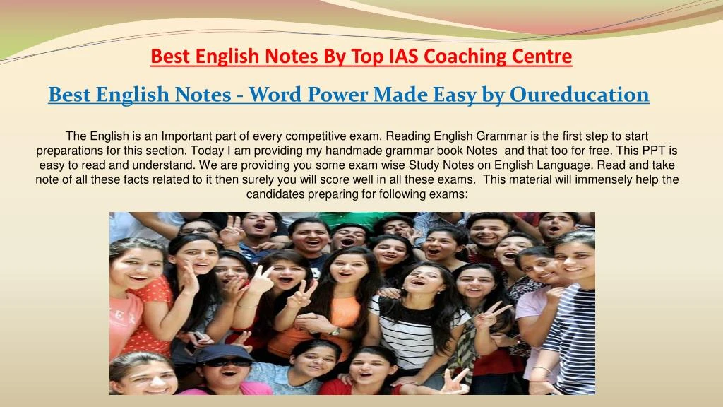 best english notes by top ias coaching centre