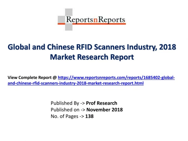 Global RFID Scanners Industry with a focus on the Chinese Market