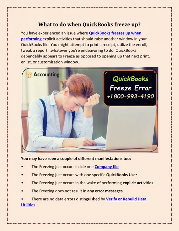What to do when QuickBooks freeze up?
