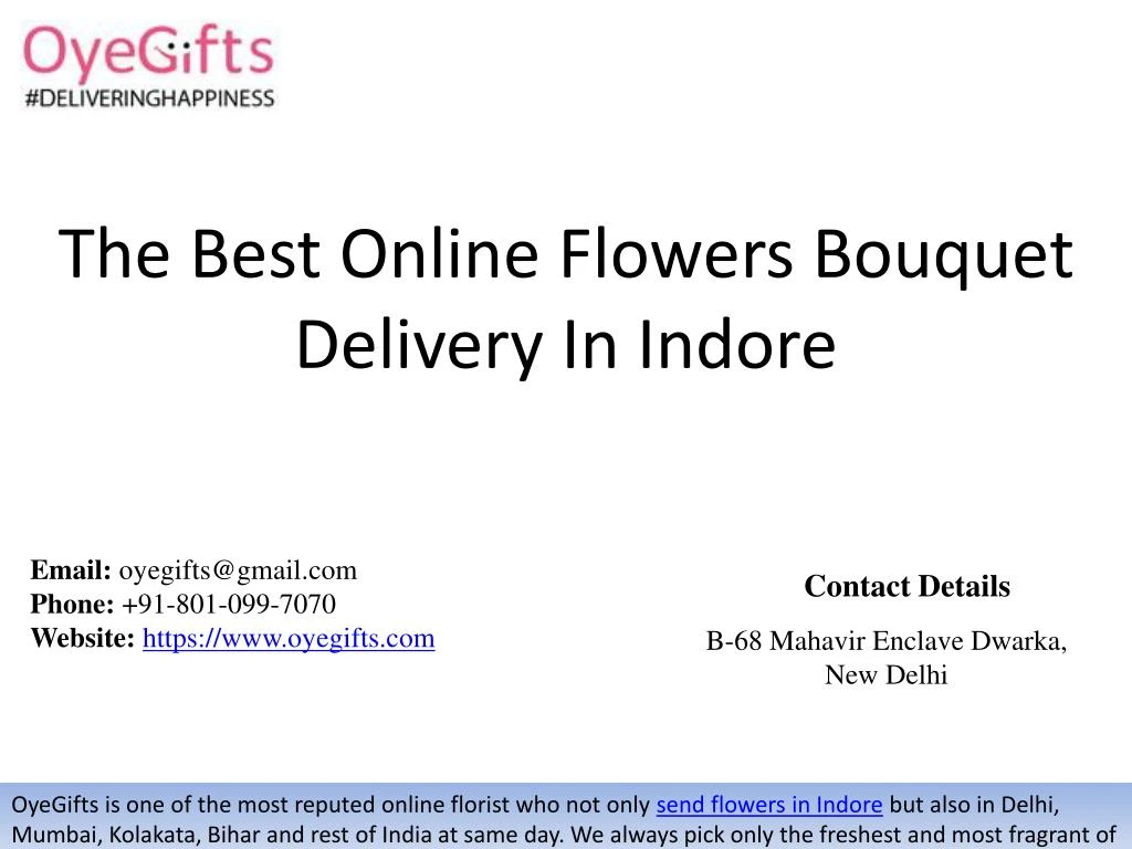 the best online flowers bouquet delivery in indore
