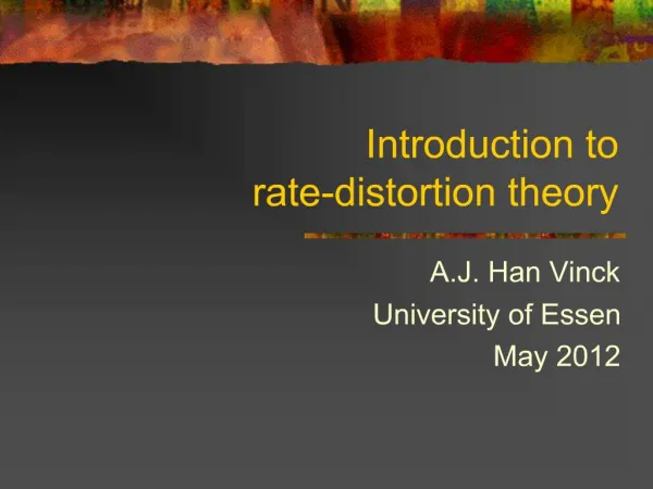 Introduction to rate-distortion theory
