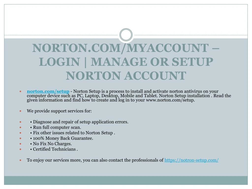 norton com myaccount login manage or setup norton account