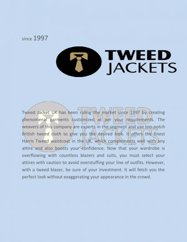Tweed Suits UK, Tweed Blazer, Corduroy Blazer