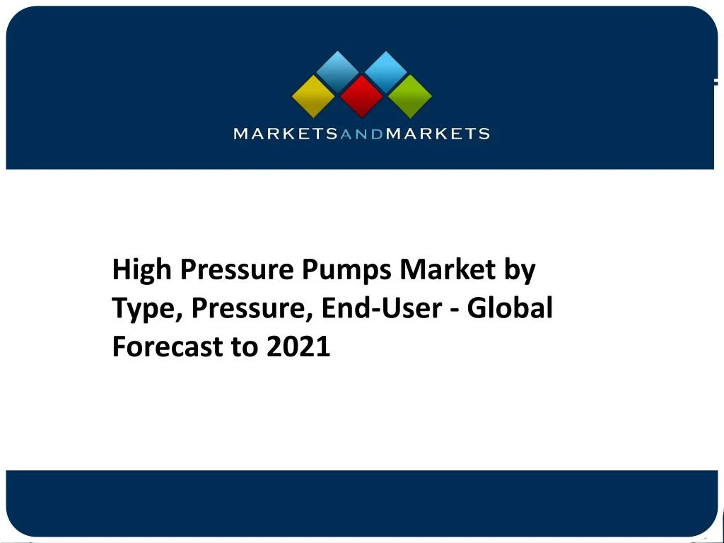 high pressure pumps market by type pressure