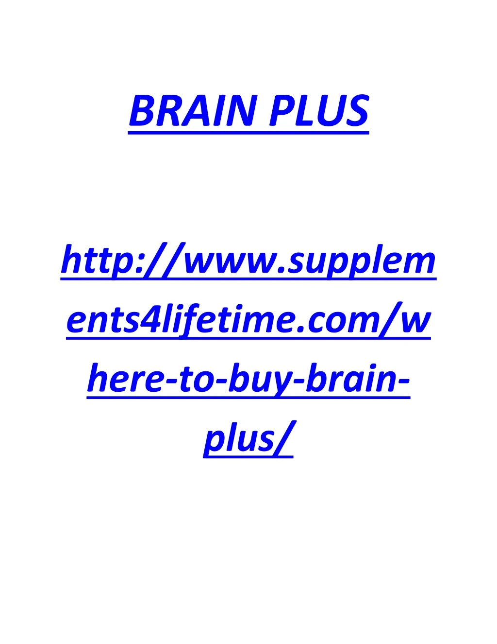 brain plus