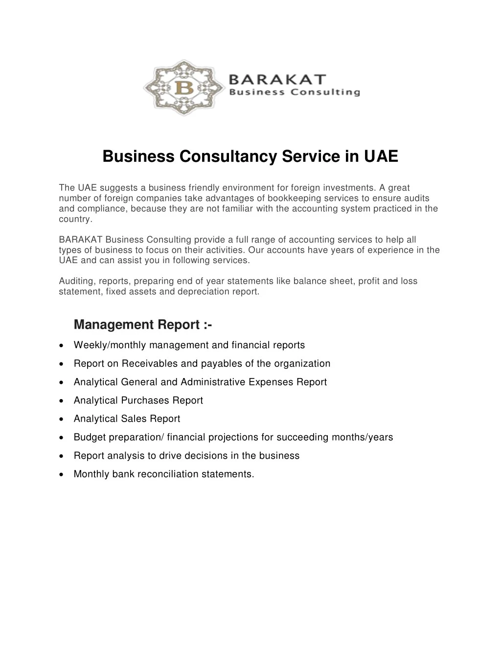 business consultancy service