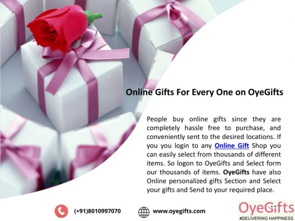 Online Gifts For Every One on OyeGifts